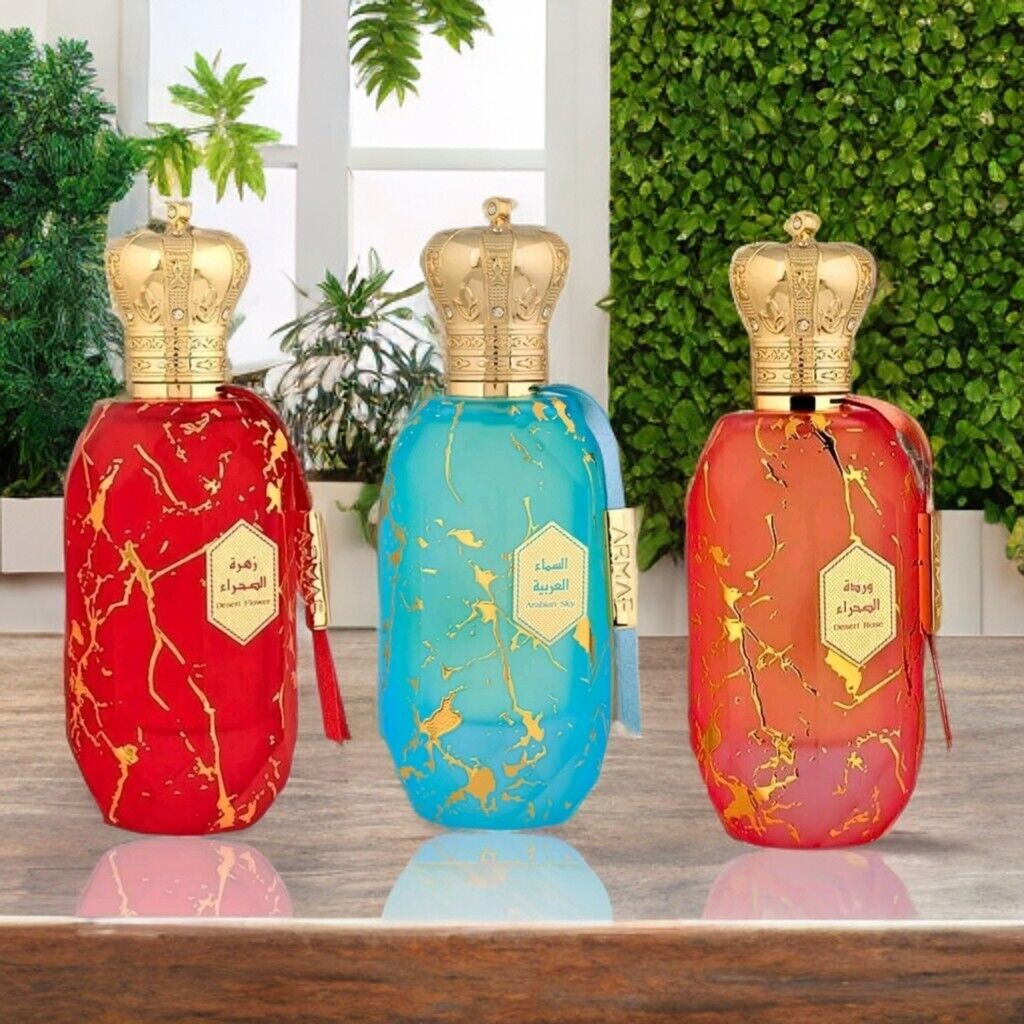 3x Eter Desert Flower, Eter Desert Rose, Eter Arabian Sky EDP 100ml By Armaf