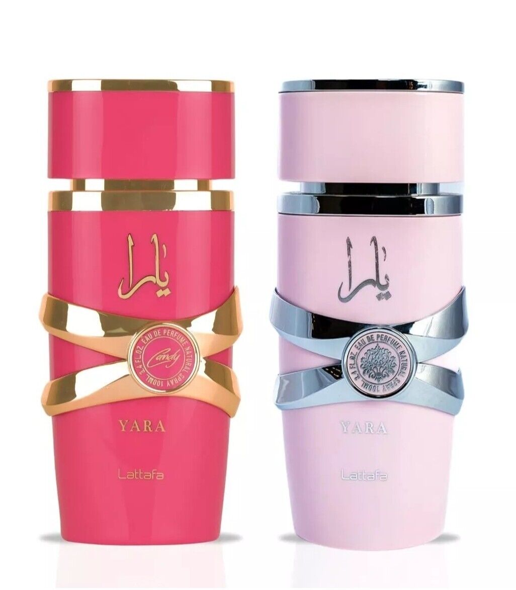 Yara & Yara Candy EDP Sprays 3.4 OZ Gift Set By Lattafa, 5TH ANNIVERSARY EDITION