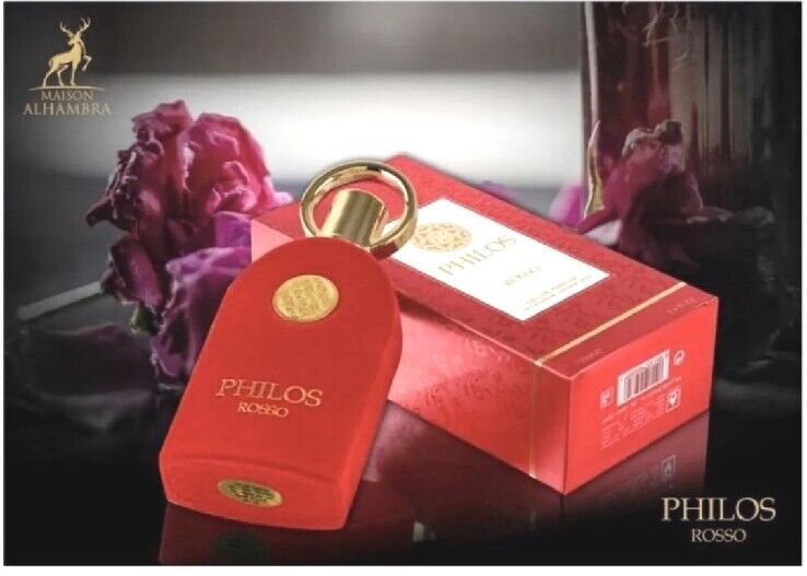 Philos Rosso EDP Perfume By Maison Alhambra 100 ML.🏅Arabic Perfume🏅