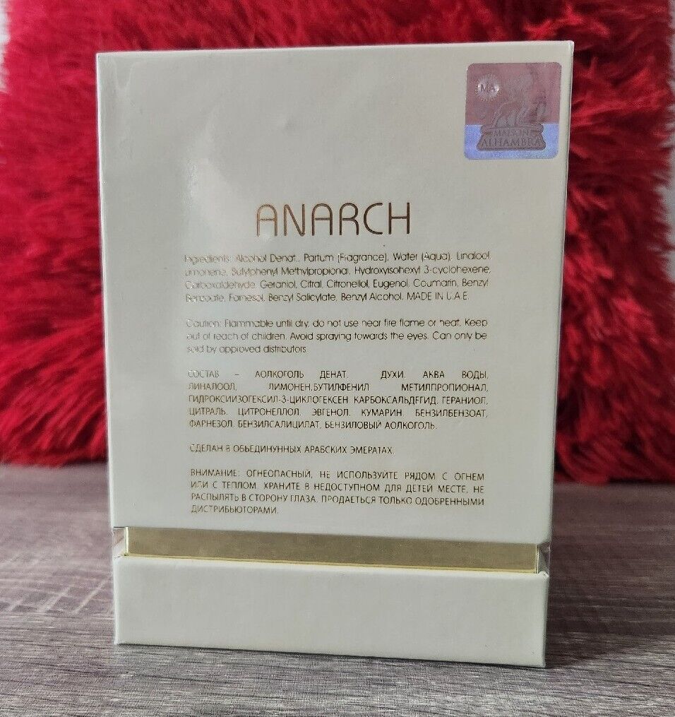 Anarch Pour Femme EDP Spray By Alhambra 100 ML Super Rich Niche🌻UAE Version🌻