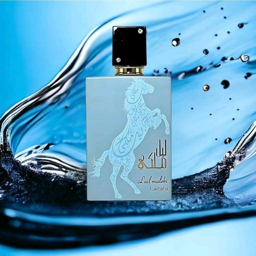Lattafa Lail Maleki Moroccan Blue 100 ML/ 3.4 OZ Eau De Parfum Cologne Spray