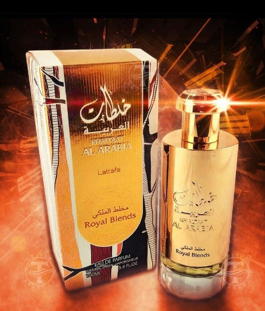 Khaltaat Arabia Royal Blends Gold EDP Perfume By Lattafa:🏵Super Amazing🏵