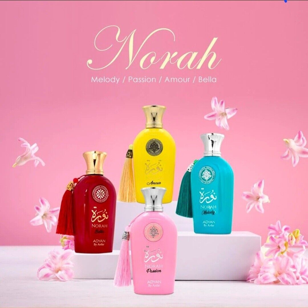 4 Norah Perfumes: Norah Passion, Norah Melody, Norah Amour And Norah Bella🌸🌼🌹